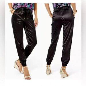 Lilly Pulitzer Julissa Stretch Pants Onyx Black Size Large